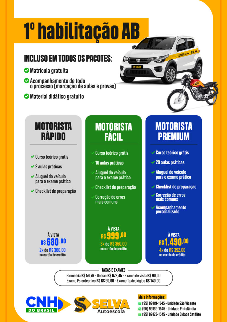 1º habilitação Categoria AB