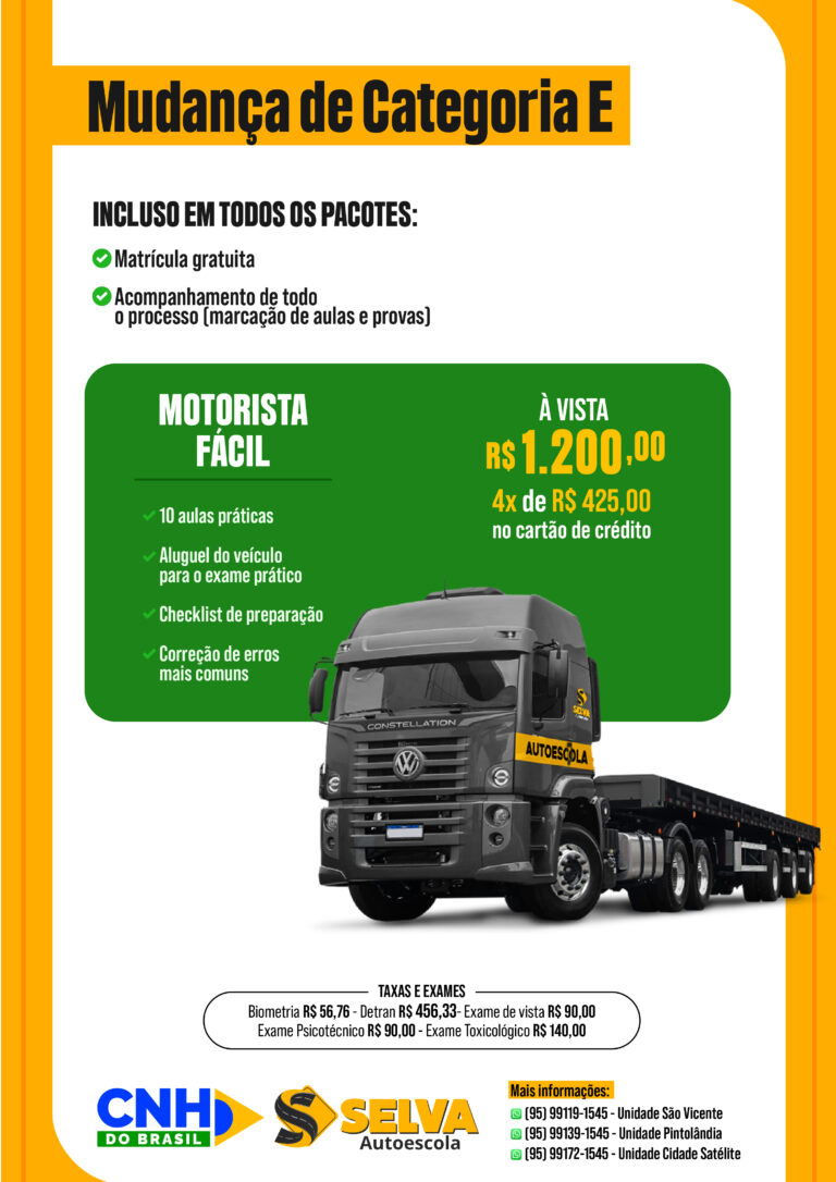 Mudança de Categoria E